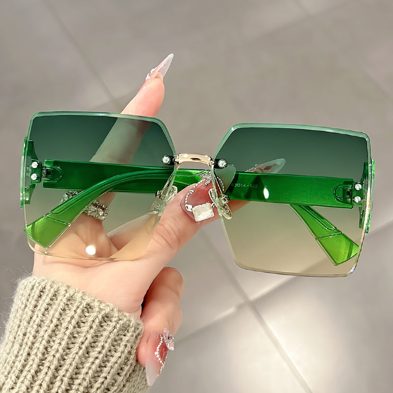 Oversized square gradient sunglasses