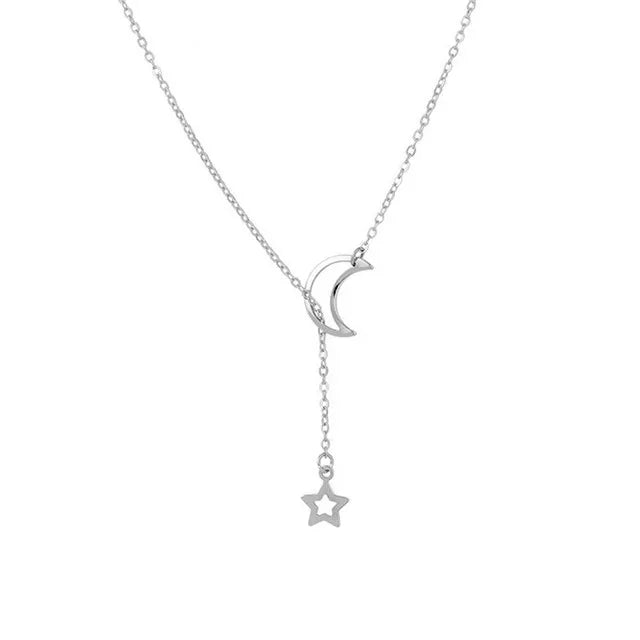 Moon & Star Pendant Choker