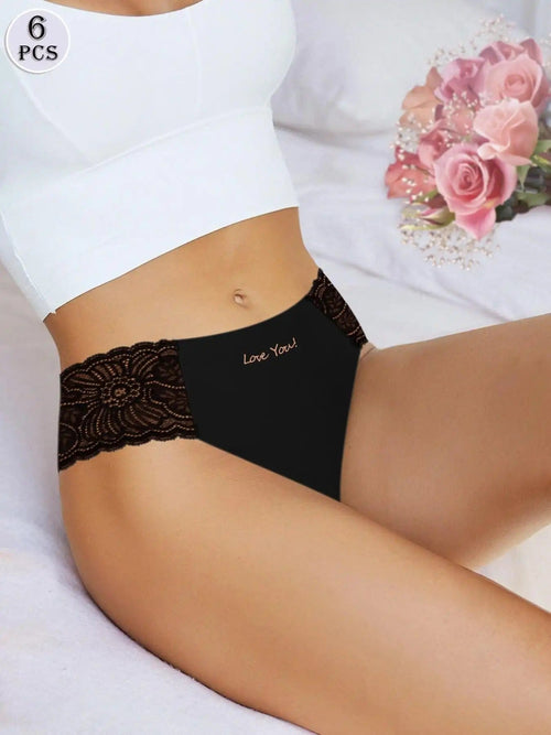 Women's lace thong details
