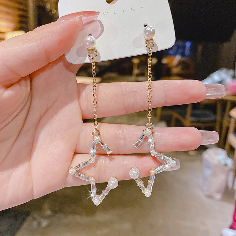 Crystal Zircon Drop Earrings
