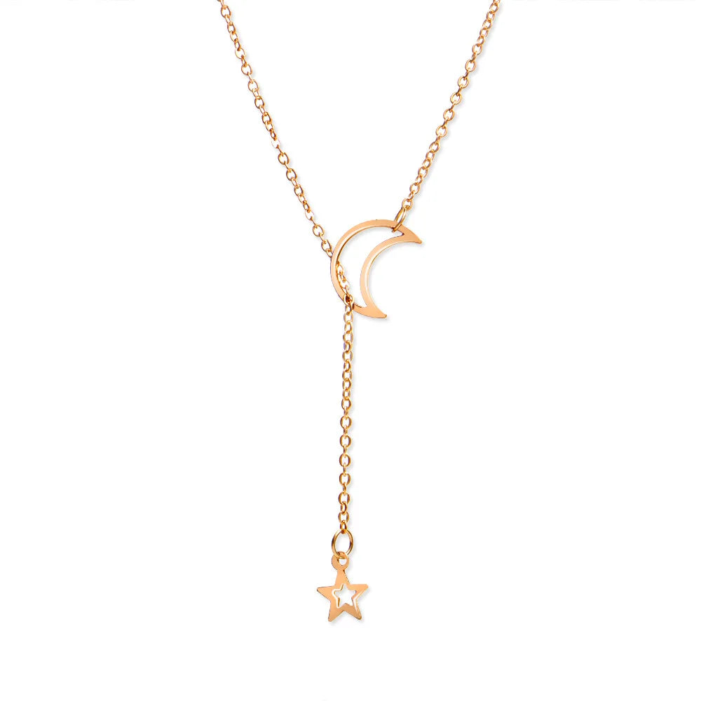 Moon & Star Pendant Choker