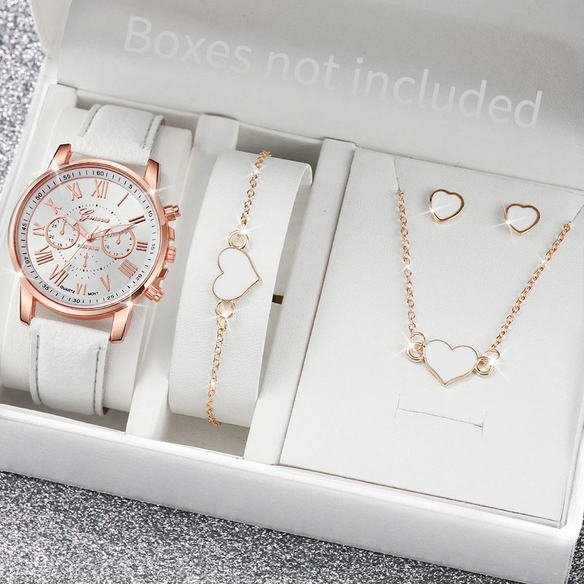 Elegant Women's Quartz Watch Set