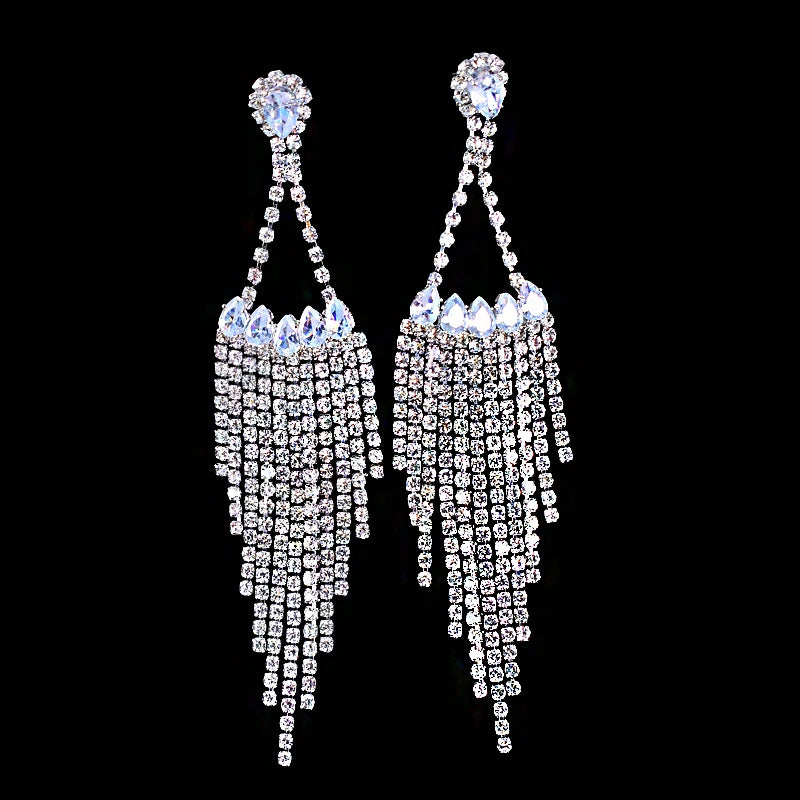 Crystal Zircon Drop Earrings